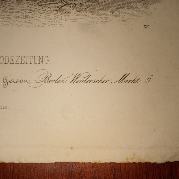 ❌️SOLD❌️Antique 1857 German Fashion Plate Herrmann Gerson's Modezeitung - Picture 4 of 11